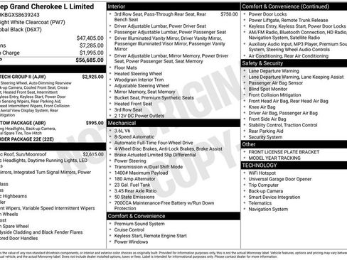 New 2025 Jeep Grand Cherokee L Limited w/ Luxury Tech Group II AWD/4WD image 5