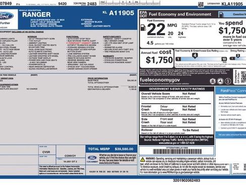 Used 2019 Ford Ranger Lariat AWD/4WD image 41