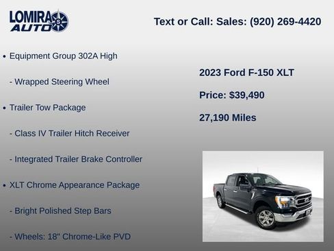 Used 2023 Ford F150 XLT w/ Equipment Group 302A High AWD/4WD image 21