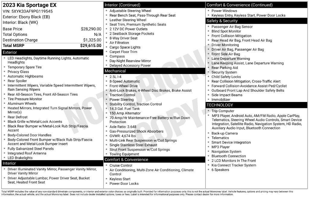 Certified 2023 Kia Sportage EX FWD image 26