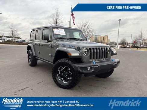 Certified 2021 Jeep Wrangler Unlimited Rubicon 4xe w/ Safety Group image 1