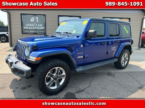 Used 2020 Jeep Wrangler Unlimited Sahara w/ Uconnect 4C Nav & Sound Group AWD/4WD image 1