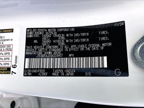 Used 2025 Toyota Land Cruiser 1958 AWD/4WD image 36