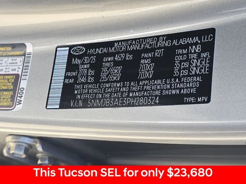 Used 2023 Hyundai Tucson SEL FWD image 42
