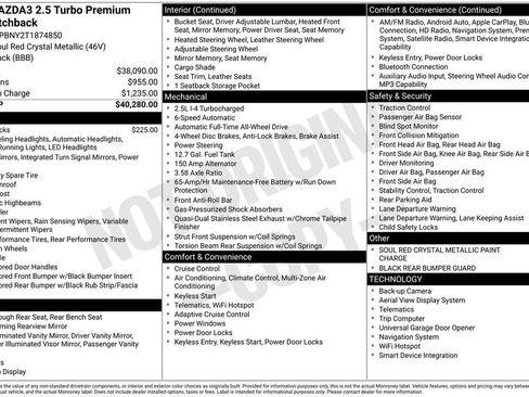New 2026 MAZDA MAZDA3 Hatchback w/Premium Plus Pkg AWD/4WD image 6