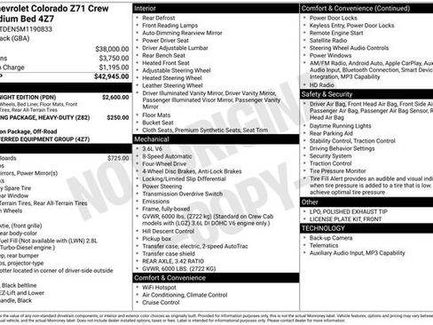 Used 2021 Chevrolet Colorado Z71 w/ Z71 Midnight Edition AWD/4WD image 13