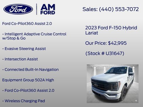 Certified 2023 Ford F150 Lariat w/ Equipment Group 502A High AWD/4WD image 6