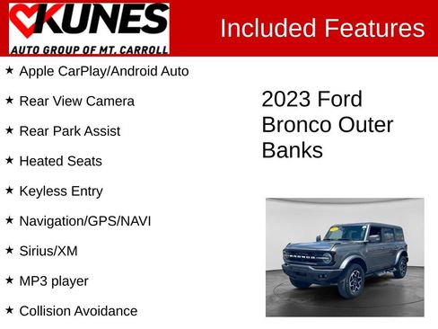 Used 2023 Ford Bronco Outer Banks AWD/4WD image 3