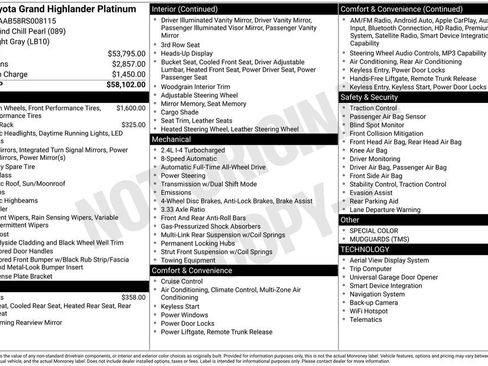 Used 2024 Toyota Grand Highlander Platinum image 7