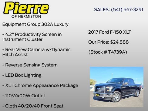 Used 2017 Ford F150 XLT w/ Equipment Group 302A Luxury image 12