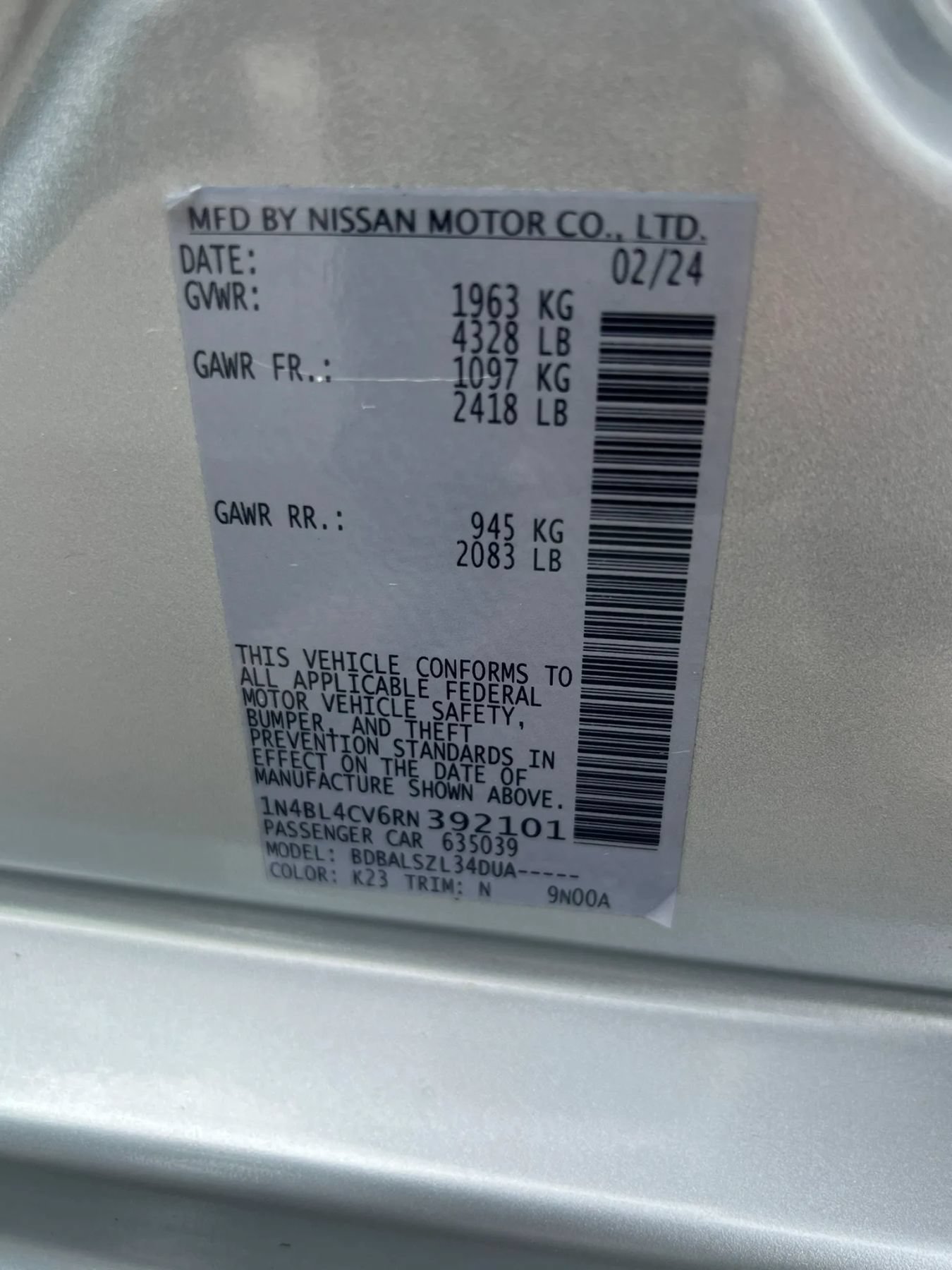 Used 2024 Nissan Altima 2.5 SR FWD image 31