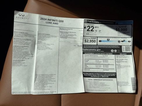 Certified 2024 INFINITI Q50 Luxe w/ Cargo Package AWD/4WD image 23