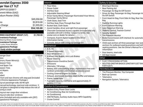 Used 2025 Chevrolet Express 3500 LT w/ LT Preferred Equipment Group RWD image 31