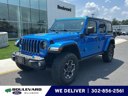 Used 2022 Jeep Wrangler Unlimited Rubicon 4xe w/ Steel Bumper Group AWD/4WD image 1