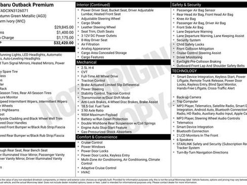 Used 2022 Subaru Outback Premium AWD/4WD image 2