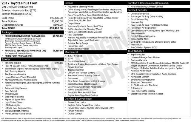 Used 2017 Toyota Prius Four w/ Premium Convenience Package FWD image 30