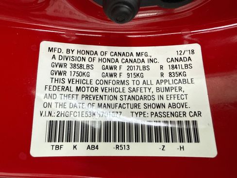 Used 2019 Honda Civic Si image 51