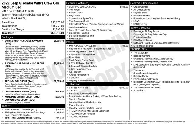 Used 2022 Jeep Gladiator Sport AWD/4WD image 24