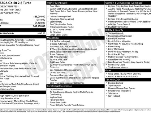 Used 2024 MAZDA CX-50 AWD 2.5 Turbo w/ Cargo Package image 6