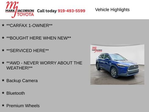 Used 2023 Toyota Corolla Cross XLE w/ Convenience Package AWD/4WD image 7