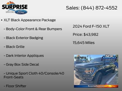 Certified 2024 Ford F150 XLT w/ XLT Black Appearance Package AWD/4WD image 7