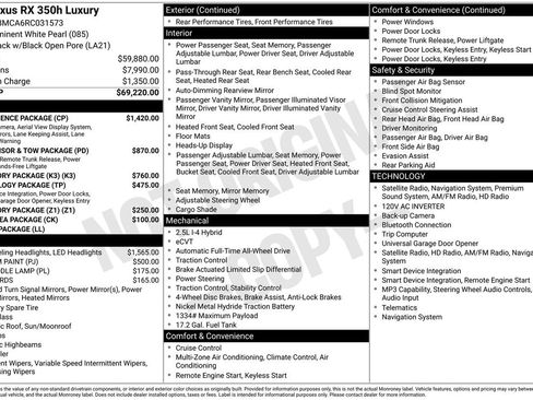 Used 2024 Lexus RX 350 w/ Convenience Package AWD/4WD image 34