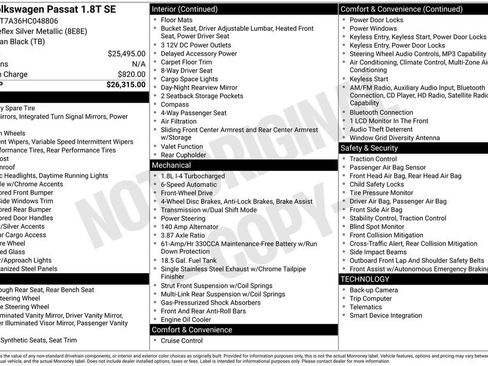 Used 2017 Volkswagen Passat 1.8T SE image 2