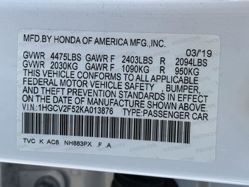 Used 2019 Honda Accord EX-L image 15