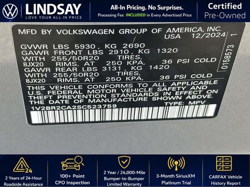 Certified 2025 Volkswagen Atlas SEL image 29