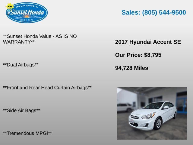 Used 2017 Hyundai Accent SE FWD image 5