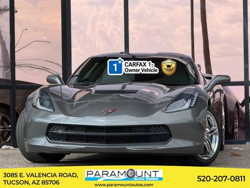 Used 2016 Chevrolet Corvette Stingray Coupe w/ Carbon Flash Badge Package RWD image 1