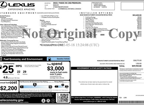 Used 2023 Lexus RX 350 Premium Plus w/ Cold Area Package FWD image 56