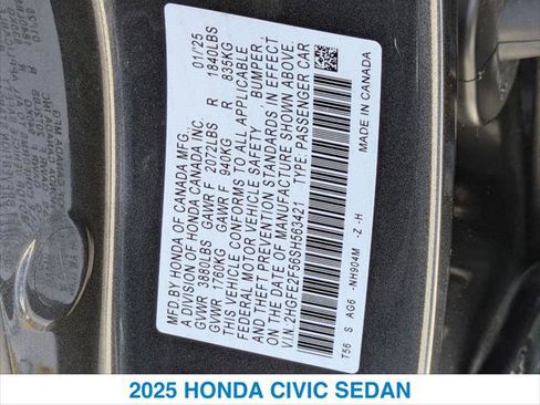 Certified 2025 Honda Civic Sport image 26