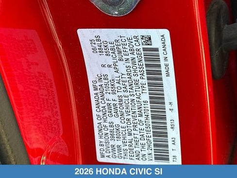 Certified 2026 Honda Civic Si image 31