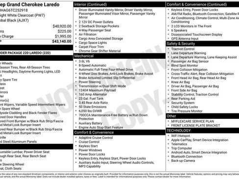 New 2026 Jeep Grand Cherokee Laredo AWD/4WD image 36