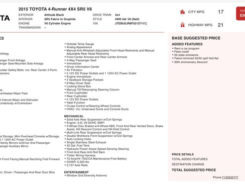 Used 2015 Toyota 4Runner SR5 image 5