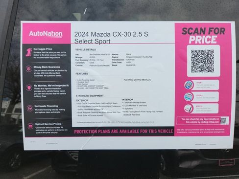 Certified 2024 MAZDA CX-30 AWD 2.5 S w/ Select Sport Pkg image 19