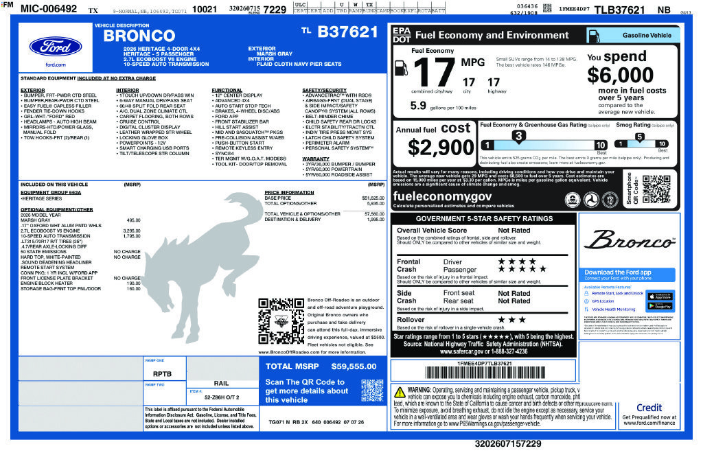 New 2026 Ford Bronco Heritage Edition AWD/4WD image 28