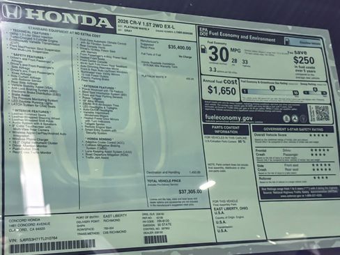 New 2026 Honda CR-V EX-L image 33