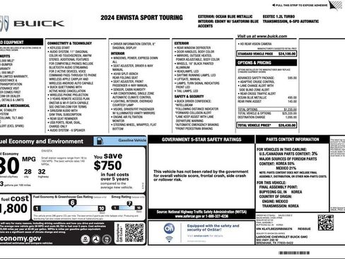 Used 2024 Buick Envista Sport Touring w/ Advanced Safety Package FWD image 3