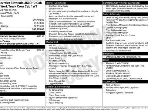 New 2025 Chevrolet Silverado 3500 W/T w/ WT Convenience Package image 30