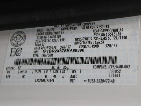 Used 2025 Ford Transit 250 148 High Roof AWD w/ Load Area Protection Package image 54