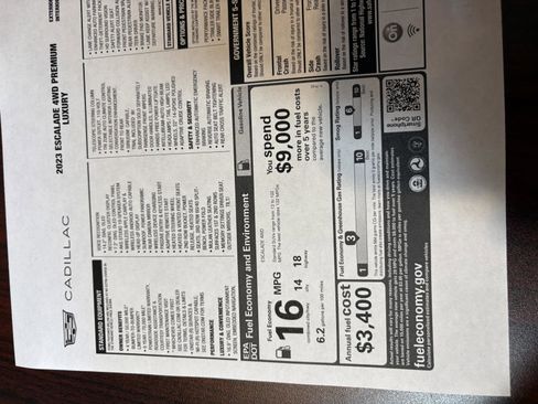 Certified 2023 Cadillac Escalade Premium Luxury w/ Performance Package image 2