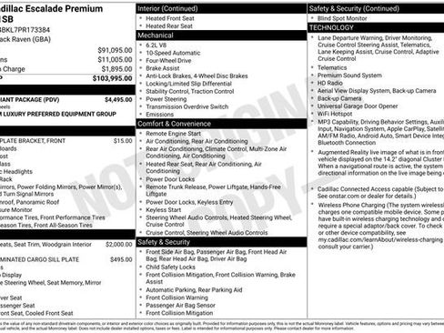 Certified 2023 Cadillac Escalade Premium Luxury w/ LPO, Radiant Package AWD/4WD image 42