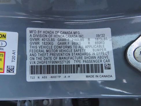 Certified 2022 Honda Civic Touring image 28