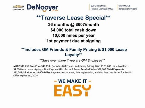 New 2026 Chevrolet Traverse LT w/ Sun and Wheel Package image 2