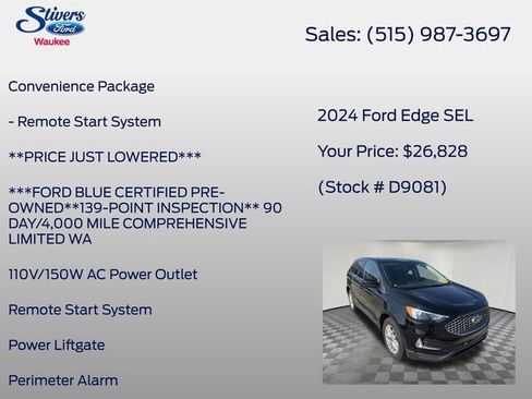 Used 2024 Ford Edge SEL w/ Convenience Package AWD/4WD image 16