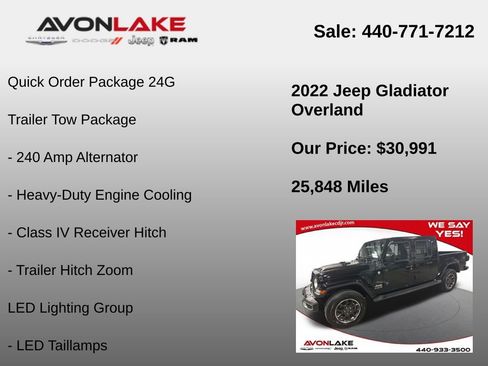 Used 2022 Jeep Gladiator Overland w/ Popular Equipment Package image 6