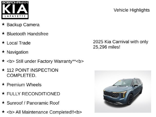 Used 2025 Kia Carnival SX w/ SX Dark Edition Package FWD image 8