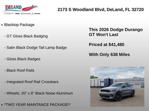 New 2026 Dodge Durango GT w/ Blacktop Package AWD/4WD image 6